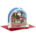 スノーグローブ 雪 置物 インテリア 海外モデル Hallmark Paper Wonder Pop Up Christmas Card Snow Globe ...
