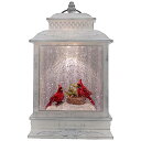スノーグローブ 雪 置物 インテリア 海外モデル DEMDACO LED Whitewash Red Cardinal Scene 10.5 x 6.5 Res...
