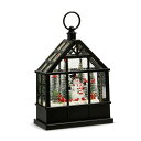 スノーグローブ 雪 置物 インテリア 海外モデル Raz Imports Snowman and Cardinal Lighted Water Greenhou...