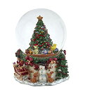 スノーグローブ 雪 置物 インテリア 海外モデル Kurt S. Adler Musical Christmas Tree Water Globes, 120M...