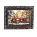スノーグローブ 雪 置物 インテリア 海外モデル Kurt S. Adler Battery-Operated Musical Cardinals Frame ...
