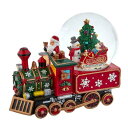 スノーグローブ 雪 置物 インテリア 海外モデル 120MM Musical Santa Driving Train Water Globeスノーグローブ 雪 ...