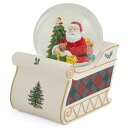 スノーグローブ 雪 置物 インテリア 海外モデル Spode Christmas Tree - Santa Sleigh Musical Snow Globe ...