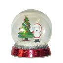 スノーグローブ 雪 置物 インテリア 海外モデル Peanuts Battery-Operated LED Snoopy with Christmas Tree...