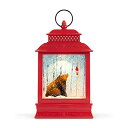 スノーグローブ 雪 置物 インテリア 海外モデル DEMDACO Dean Crouser LED Friends in The Woods Red 10 x ...