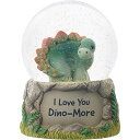 スノーグローブ 雪 置物 インテリア 海外モデル Precious Moments Dinosaur Musical Snow Globe | I Love Y...