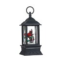 スノーグローブ 雪 置物 インテリア 海外モデル Lighted Snow Globe Lantern: 9.5 Inch, Black Holiday Wat...