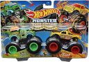 ホットウィール マテル ミニカー ホットウイール Hot Wheels Monster Trucks Buns of Steel VS All Fried Up Demolition Doubleホットウィール マテル ミニカー ホットウイール