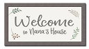 壁飾り インテリア タペストリー 壁掛けオブジェ 海外デザイン My Word! Welcome to Nana's House Farmhouse Frame...