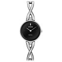 rv V`Y tA COf CO EX1420-50E Citizen Women's Eco-Drive Modern Axiom Bangle Diamond Watch in Stainless Steel, Black Dial (Model: EX1420-50E)rv V`Y tA COf CO EX1420-50E