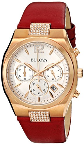 腕時計 ブローバ レディース 97M108 Bulova Women's 97M108 Crystal Analog Display Japanese Quartz Red Watch腕時計 ブローバ レディース 97M108