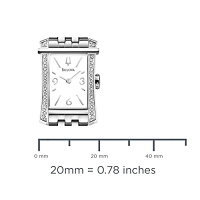 【当店1年保証】ブローバBulovaDiamondWhiteDialStainlessSteelLadiesWatch96R186