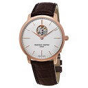 rv tfbNRX^g Y FC-312V4S4 Frederique Constant Men's FC-312V4S4 Slim Line Analog Display Swiss Automatic Brown Watchrv tfbNRX^g Y FC-312V4S4