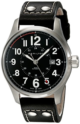 腕時計 ハミルトン メンズ H70615733 Hamilton Men's H70615733 Khaki Officer Black Dial Watch腕時計 ハミルトン メンズ H70615733