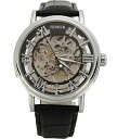 楽天angelica腕時計 スチームパンク steampunk メンズ 懐中時計 9701350 SEWOR Men's Mechanical Skeleton Transparent Vintage Style Leather Wrist Watch （Black）腕時計 スチームパンク steampunk メンズ 懐中時計 9701350