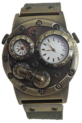 腕時計 スチームパンク steampunk メンズ 懐中時計 VO1611B WatchDesign Verne Voyage Dual time Japan Brass Antiqua Steampunk Travel Watch腕時計 スチームパンク steampunk メンズ 懐中時計 VO1611B