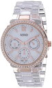 腕時計 クスクス キスキス レディース XO5528 XOXO Women's XO5528 Clear Bracelet with Rhinestones o...