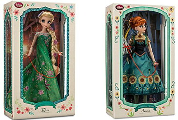アナと雪の女王 アナ雪 ディズニープリンセス フローズン 【送料無料】Disney - Limited Edition Anna Doll and Elsa Doll Set From Frozen Fever - 17'' Each - New in Boxアナと雪の女王 アナ雪 ディズニープリンセス フローズン