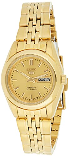 腕時計 セイコー レディース SYMA38K Seiko Women's SYMA38K 5 Automatic Gold Dial Gold-Tone Stainless Steel Watch腕時計 セイコー レディース SYMA38K