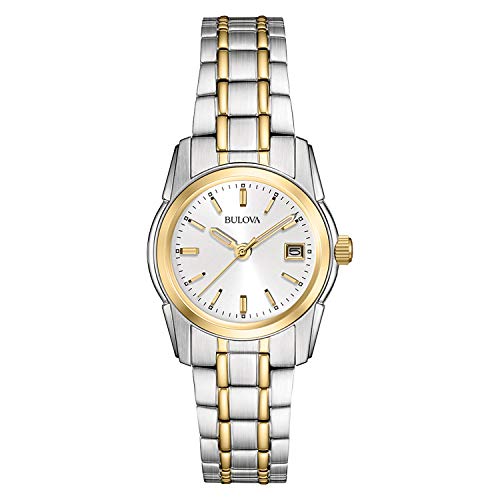 楽天angelica腕時計 ブローバ レディース 98M105 Bulova Ladies' Classic Two-Tone Stainless Steel 3-Hand Calendar Date Quartz Watch, Silver-White Dial （Style: 98M105）腕時計 ブローバ レディース 98M105