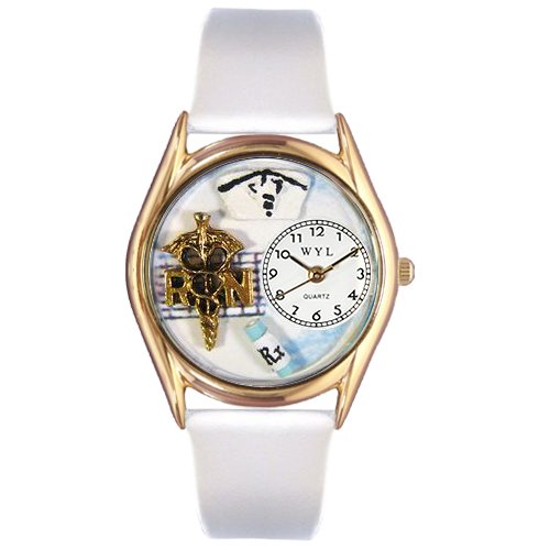 rv C܂Ȃ킢 v[g NX}X jZbNX C0610019 Whimsical Gifts Nurse RN Watch in Gold Small Stylerv C܂Ȃ킢 v[g NX}X jZbNX C0610019