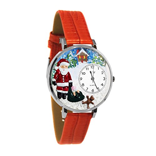 rv C܂Ȃ킢 v[g NX}X jZbNX WHIMS-U1220009 Whimsical Gifts Christmas Santa Claus 3D Watch | Silver Finish Large | Unique Fun Novelty | Handmarv C܂Ȃ킢 v[g NX}X jZbNX WHIMS-U1220009