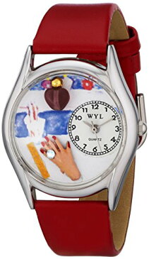 気まぐれな腕時計 かわいい プレゼント クリスマス ユニセックス WHIMS-S0630003 Whimsical Watches Women's S0630003 Nail Tech Red Leather Watch気まぐれな腕時計 かわいい プレゼント クリスマス ユニセックス WHIMS-S0630003