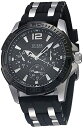 rv QX GUESS Y W0366G1 GUESS Men's W0366G1 Black Multi-Function Sporty Watch with Silver Interlinksrv QX GUESS Y W0366G1