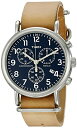 腕時計 タイメックス メンズ TW2P62300 Timex Unisex TW2P62300 Weekender Chrono Tan Double-Layered Leather Slip-Thru Strap Watch腕時計 タイメックス メンズ TW2P62300
