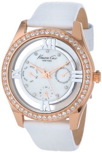 腕時計 ケネスコール・ニューヨーク Kenneth Cole New York レディース KC2794 Kenneth Cole New York Women's Japanese Quartz Stainless Steel Case Leather Strap White,(Model:KC2794)腕時計 ケネスコール・ニューヨーク Kenneth Cole New York レディース KC2794