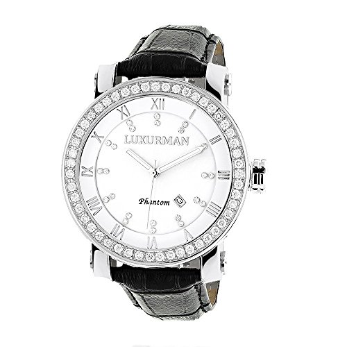 腕時計 ラックスマン メンズ Phantom LUXURMAN Men's VS Diamond Watch 4ct White MOP腕時計 ラックスマン メンズ Phantom