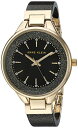 rv ANC fB[X AK/1408BKBK Anne Klein Women's Premium Crystal Accented Resin Bangle Watchrv ANC fB[X AK/1408BKBK