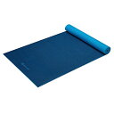 K}bg tBbglX 05-61698 Gaiam Yoga Mat Premium Solid Color Reversible Non Slip Exercise & Fitness Mat for All Types of Yoga, Pilates & Floor Workouts, Navy/Blue, 6mm, 68