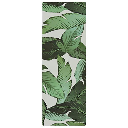 ヨガマット フィットネス Banana Leaf Yoga Mat - Beverly Hills Themed Banana Leaves Print - Machine Washable, Printed, Non-Slip, Thick, Extra Long, Best Grip/Combo Mat, Great for a Sweaty Practiceヨガマット フィットネス