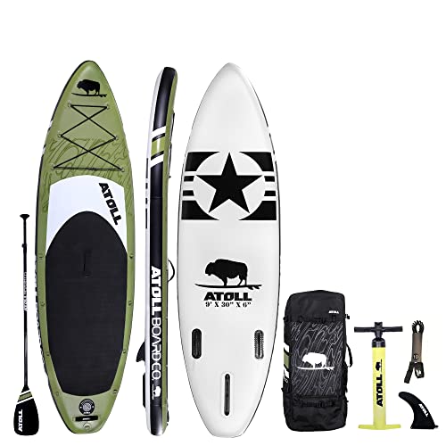 ɥåץѥɥܡ ޥ󥹥ݡ åץܡ SUPܡ Atoll Inflatable Paddle Board with Premium SUP Stand Up Paddle Board Accessories & Back Pack, Non-Slip Comfort Deck for ɥåץѥɥܡ ޥ󥹥ݡ åץܡ SUPܡ