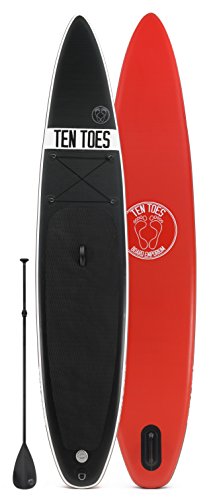 スタンドアップパドルボード マリンスポーツ サップボード SUPボード 15isup-14T-1020 Ten Toes Board Emporium Jetsetter Inflatable Stand Up Paddle Board Bundle, Black/Red, X-スタンドアップパドルボード マリンスポーツ サップボード SUPボード 15isup-14T-1020