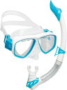 シュノーケリング マリンスポーツ Cressi DELUXE, Kids Youth Mask Snorkel Set, White / Light Blueシ...