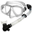 シュノーケリング マリンスポーツ SCS0030-Clr Promate Snorkeling Scuba Dive Dry Snorkel Purge Mas...