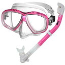 シュノーケリング マリンスポーツ Promate Snorkeling Scuba Dive DRY Snorkel PURGE Mask Gear Set, ...