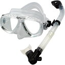 シュノーケリング マリンスポーツ SCS0066-Clear Promate Snorkeling Scuba Dive Dry Snorkel Mask Ge...