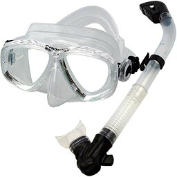 シュノーケリング マリンスポーツ SCS0066-Clear Promate Snorkeling Scuba Dive Dry Snorkel Mask Gear Set, Clearシュノーケリング マリンスポーツ SCS0066-Clear