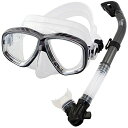 シュノーケリング マリンスポーツ SCS0066-Titanium Promate Dive Mask Snorkel Set for Snorkeling, ...