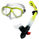 シュノーケリング マリンスポーツ 285890-Yellow, Snorkeling Purge Mask and Dry Snorkel Combo setシ...