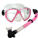 シュノーケリング マリンスポーツ PROMATE Snorkeling Scuba Dive Dry Snorkel Mask Deluxe Gear Set,...