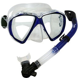 シュノーケリング マリンスポーツ PROMATE Snorkeling Scuba Dive Dry Snorkel Mask Deluxe Gear Set, TransBUシュノーケリング マリンスポーツ