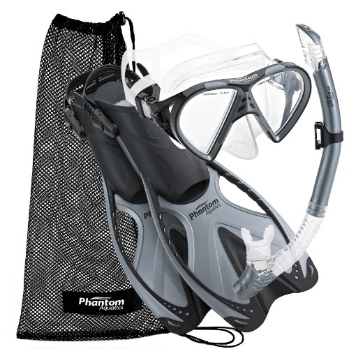 シュノーケリング マリンスポーツ PAQSMFS SL-LG Phantom Aquatics Speed Sport Mask Fin Snorkel Set, Adultシュノーケリング マリンスポーツ PAQSMFS SL-LG 1