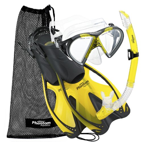 シュノーケリング マリンスポーツ PAQSMFS YL-LG Phantom Aquatics Speed Sport Mask Fin Snorkel Set, Adultシュノーケリング マリンスポーツ PAQSMFS YL-LG