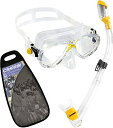 シュノーケリング マリンスポーツ DM1000081 Cressi Marea & Supernova Dry, Clear/Yellowシュノーケリング マリ...
