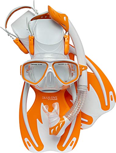 シュノーケリング マリンスポーツ Cressi Rocks Kids Set, White/Orange, L/XLシュノーケリング マリンスポーツ