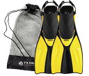 シュノーケリング マリンスポーツ Tilos Getaway Large Open Heel Snorkeling Fins - Travel-Friendly...